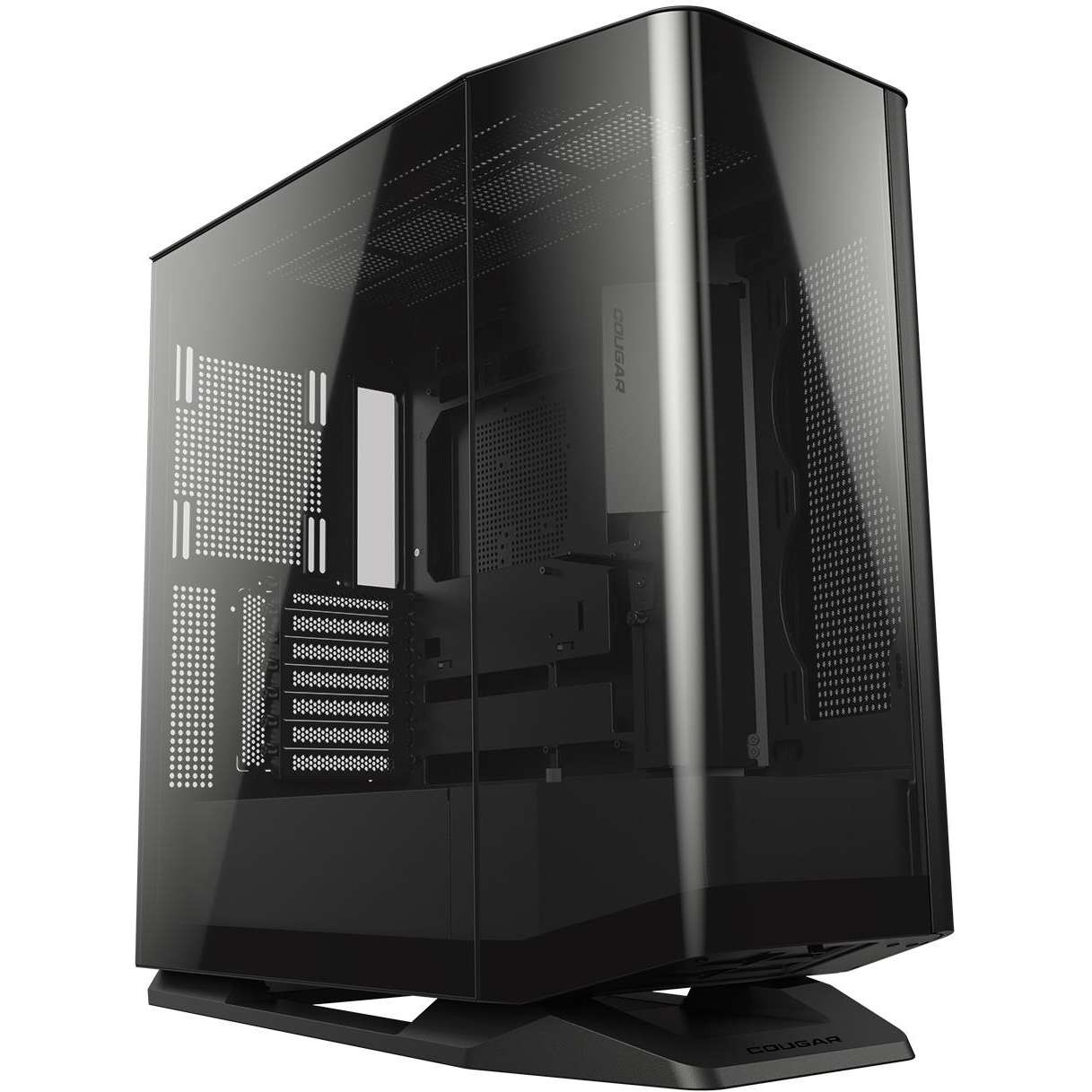 Komputer Cougar COUGAR | FV270 Black | PC Case | Mid tower / Tempered, Curved Glass Perimeter / Quick Detachable Air Filters / Up to 9 Fans (1x120mm RGB Preinstalled) / Black (3858M60.0001)