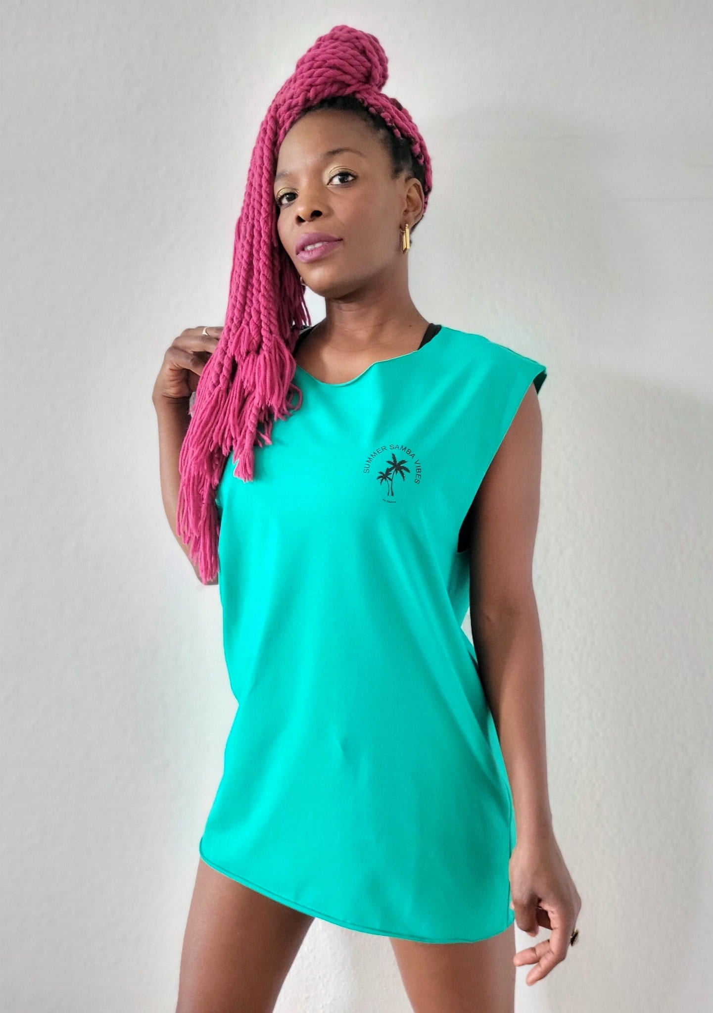 Sleeveless T-shirt PALMS Green