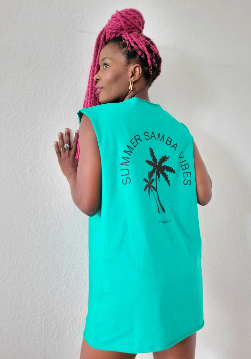 Sleeveless T-shirt PALMS Green