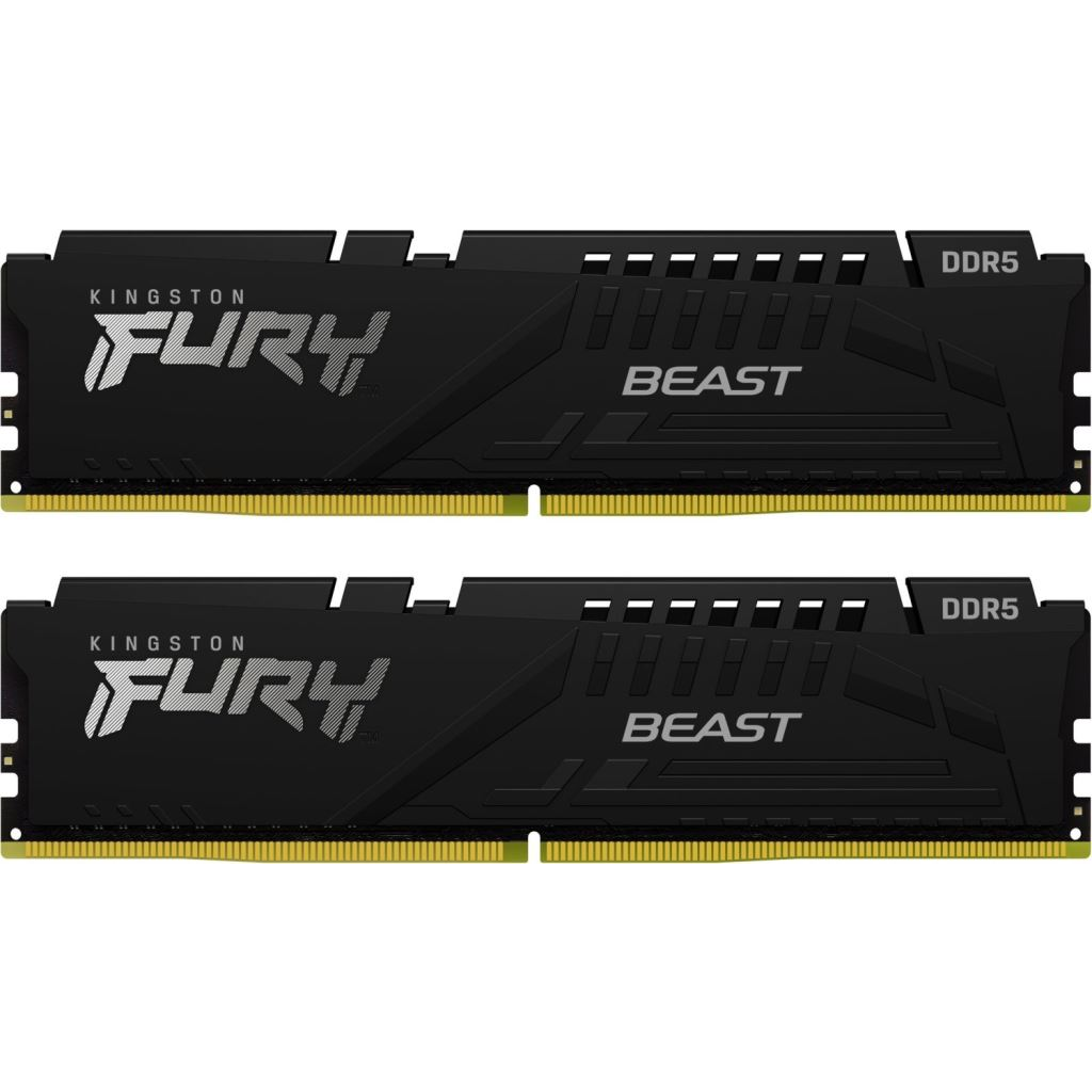 Памет Kingston FURY Beast Black 64GB(2x32GB) DDR5 6000MHz CL36 KF560C36BBEK2-64 (KF560C36BBEK2-64)