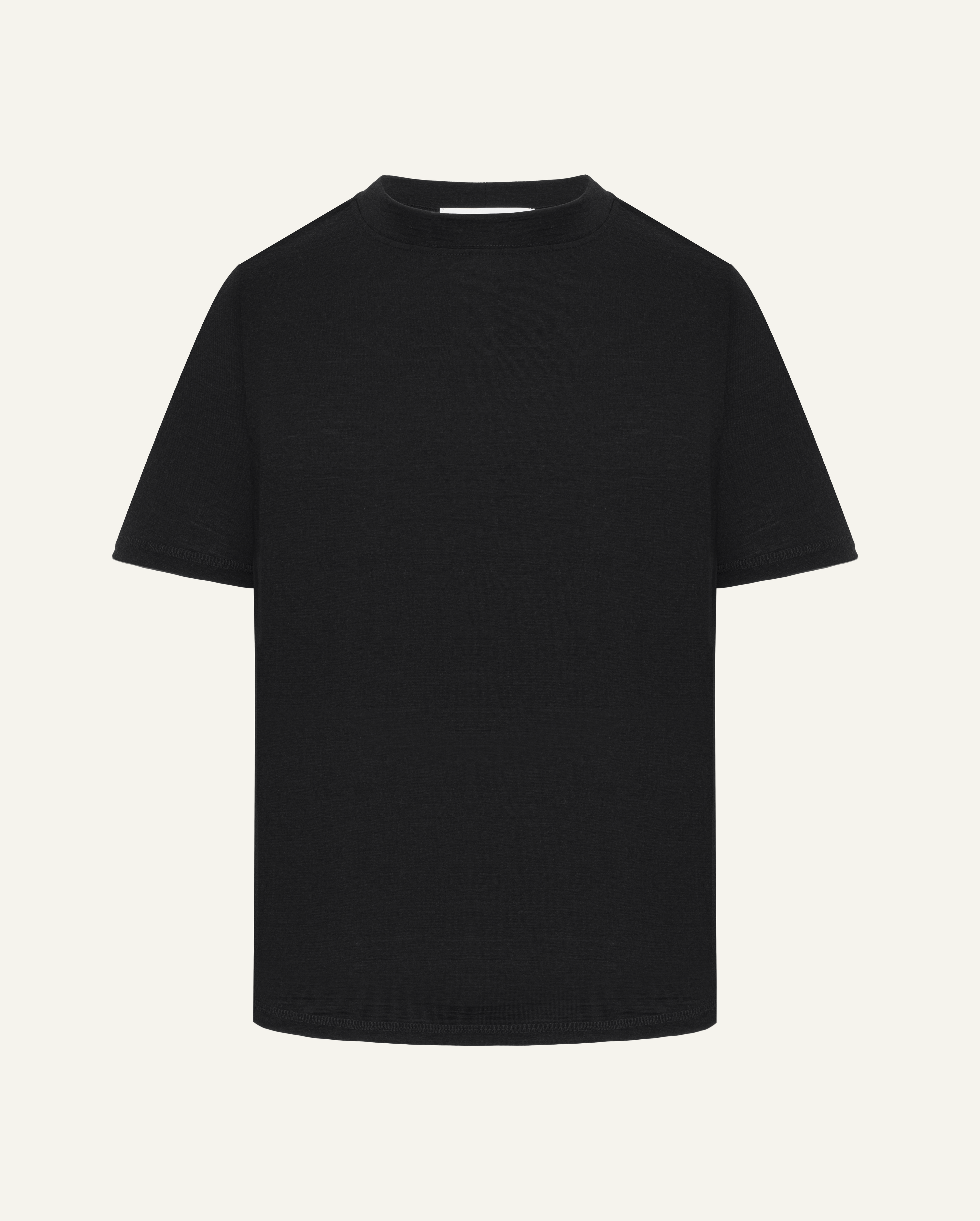 Men's Merino Wool Sports T-shirt - Black