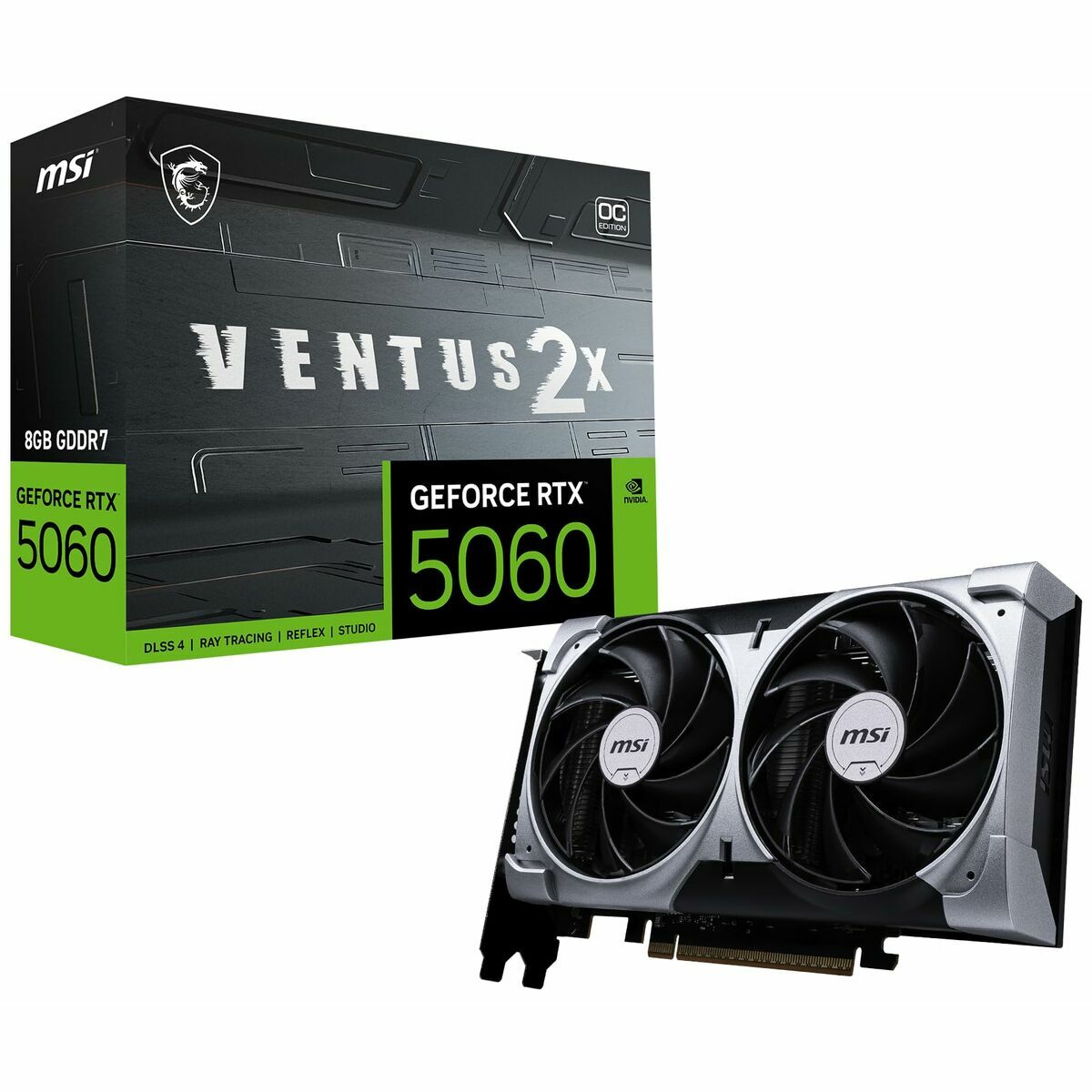 Graphics card MSI RTX 5060 8G VENTUS 2X OC GEFORCE RTX 5060 8 GB GDDR7