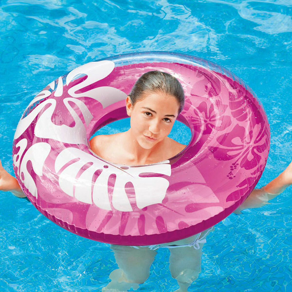 Inflatable Floating Doughnut Intex 59251 Ø 91 cm Multicolour