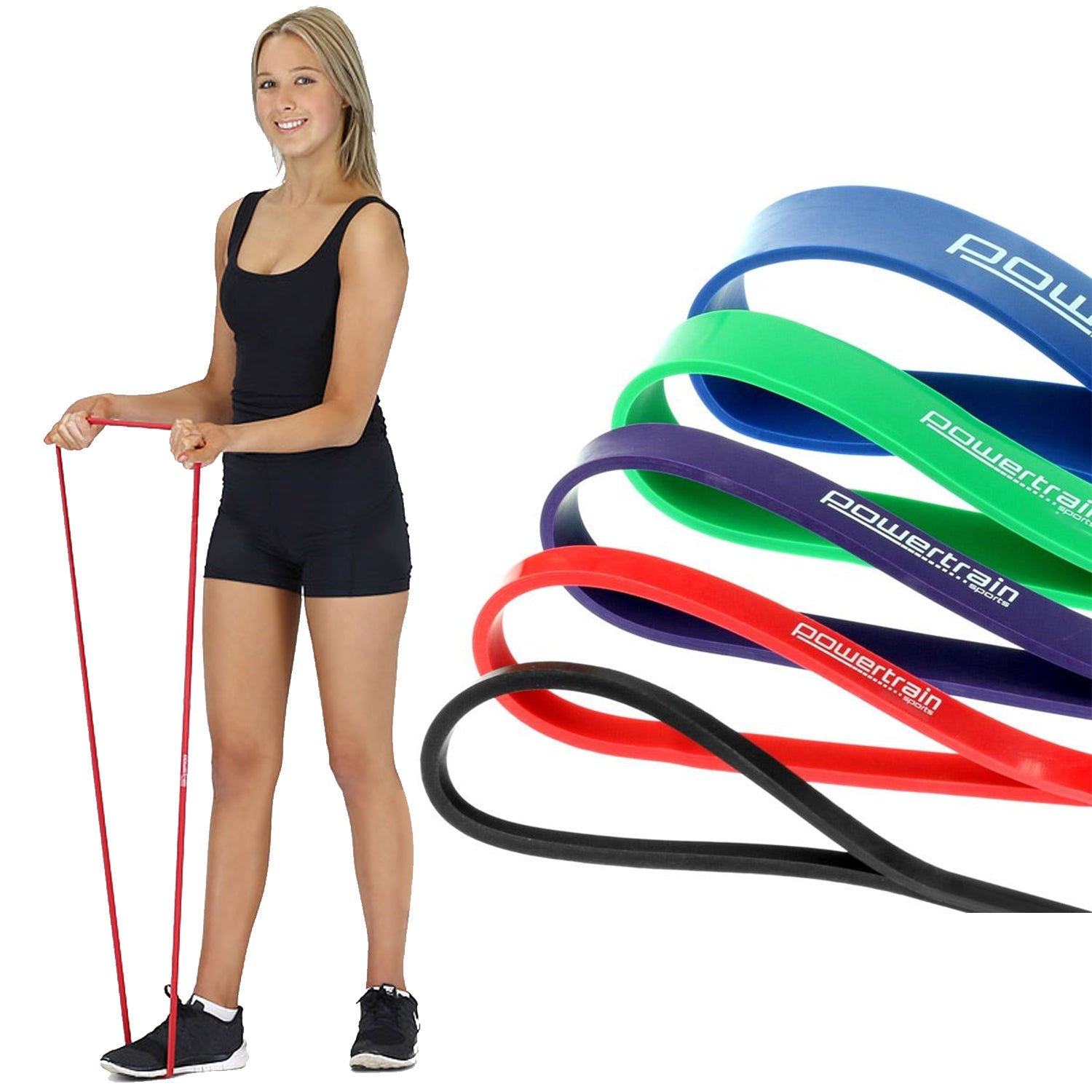 NNEDPE 5x Powertrain Home Workout Resistance Bands Gym Exercise