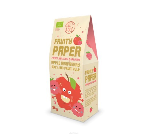 BIO FRUIT PAPER APPLE WITH RASPBERRY