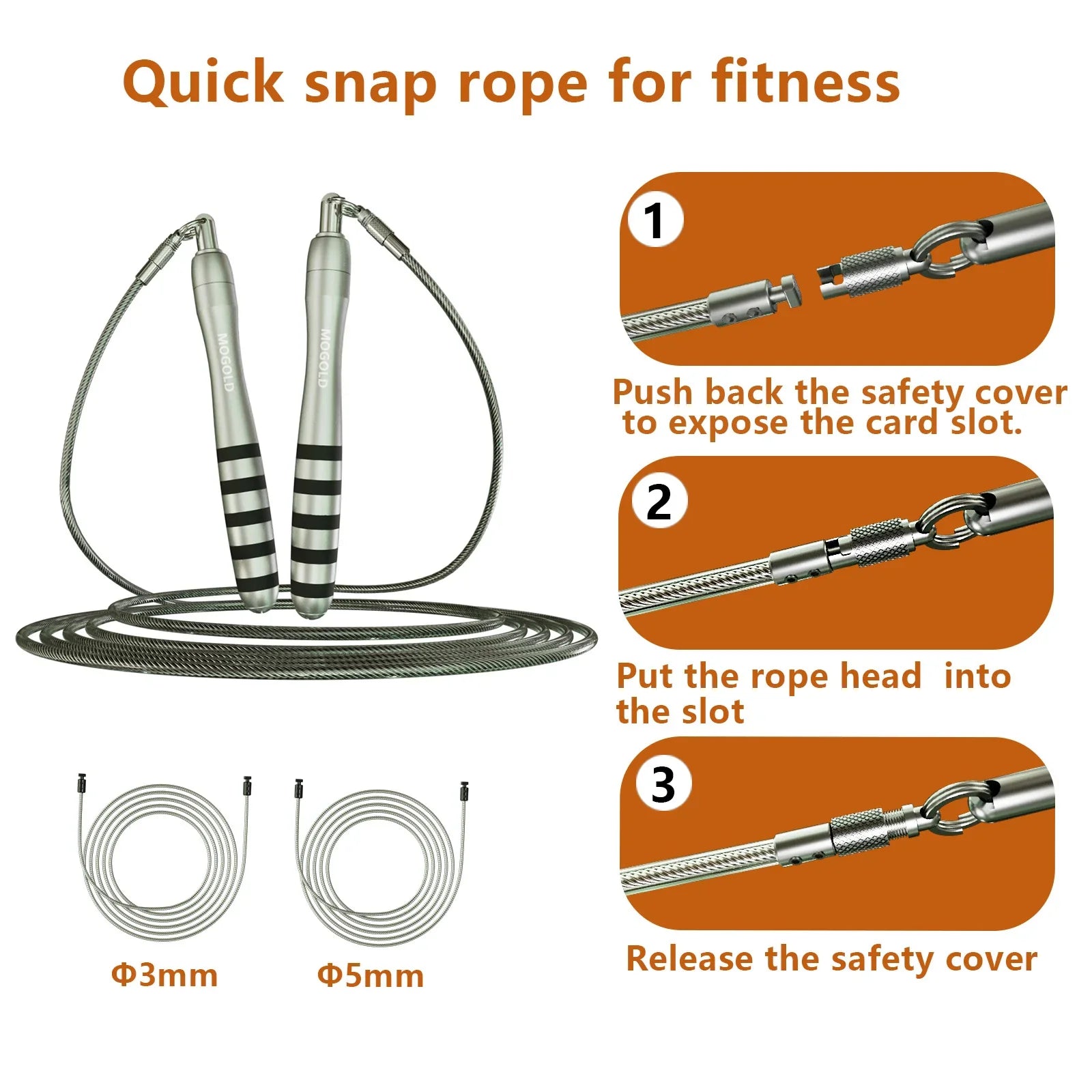 NNEOBA Speed Jumping Rope - Durable Steel Wire for Home Gym