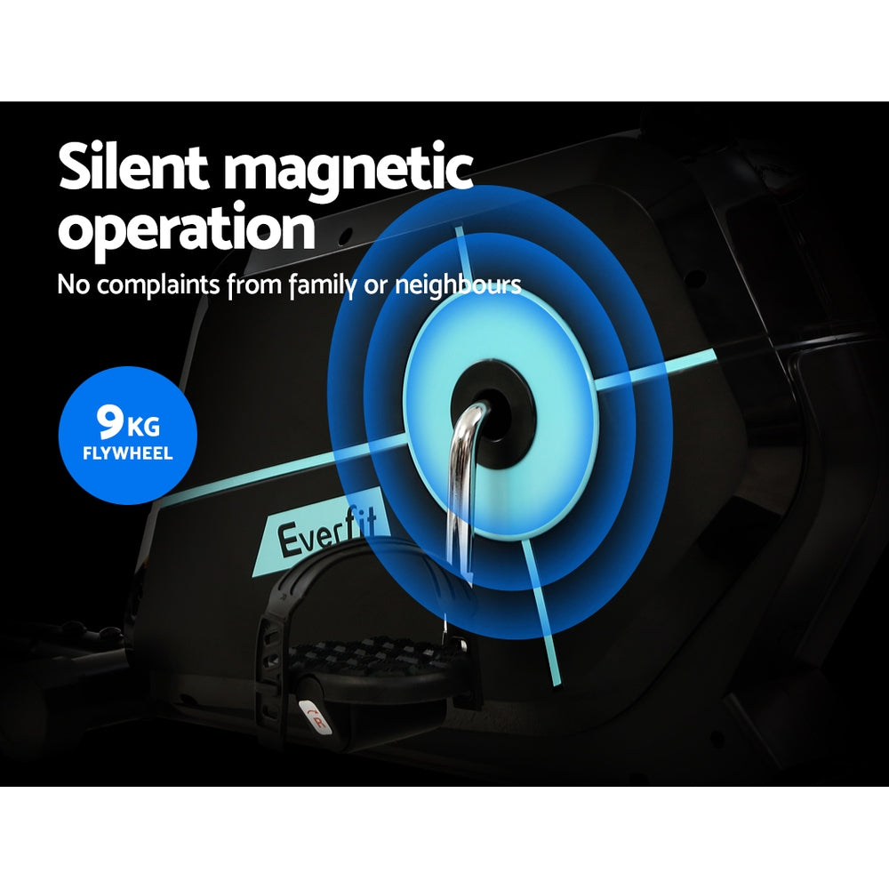 NNEDSZ Magnetic Recumbent Exercise Bike Fitness Cycle Trainer Gym Equipment