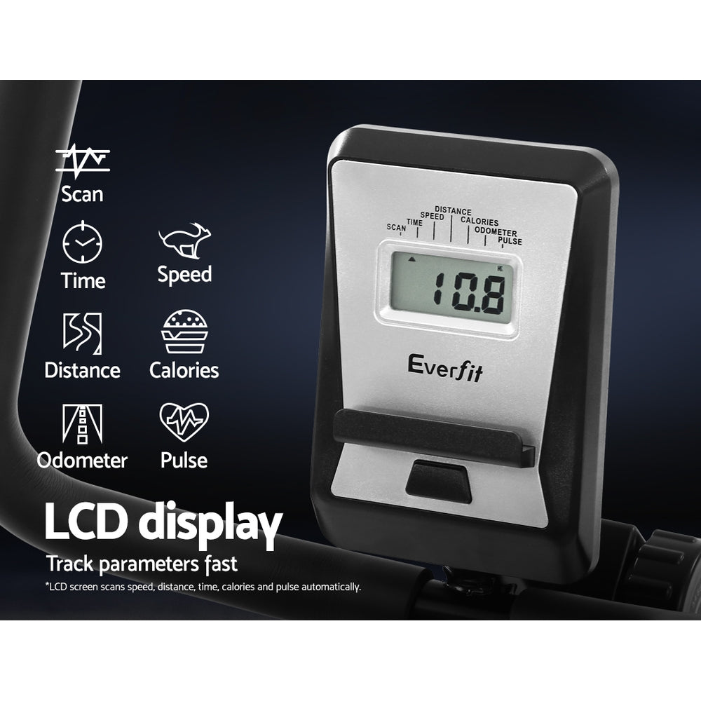 NNEDSZ Magnetic Recumbent Exercise Bike Fitness Cycle Trainer Gym Equipment