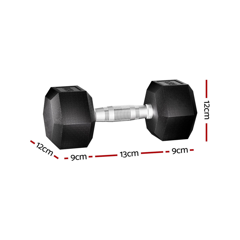 NNEDSZ 20kg Hex Dumbbells Set Dumbbells Weights Lifting Bench Gym Workout 2x10kg