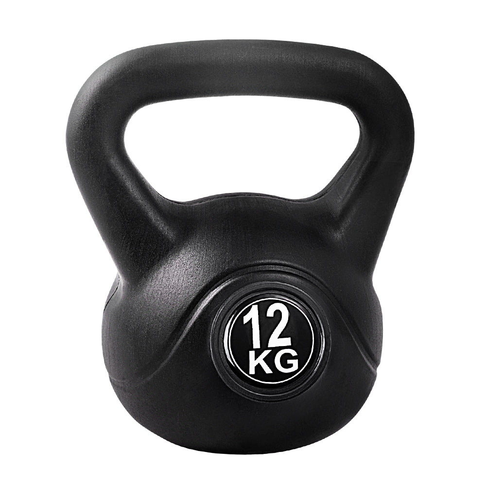 NNEDSZ 12kg Kettlebell Set Weight Lifting Bench Dumbbells Kettle Bell Gym Home