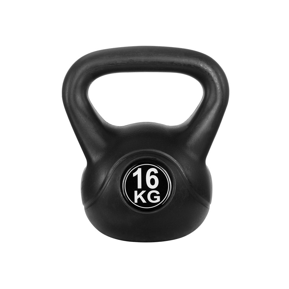NNEDSZ 16kg Kettlebell Set Weight Lifting Bench Dumbbells Kettle Bell Gym Home