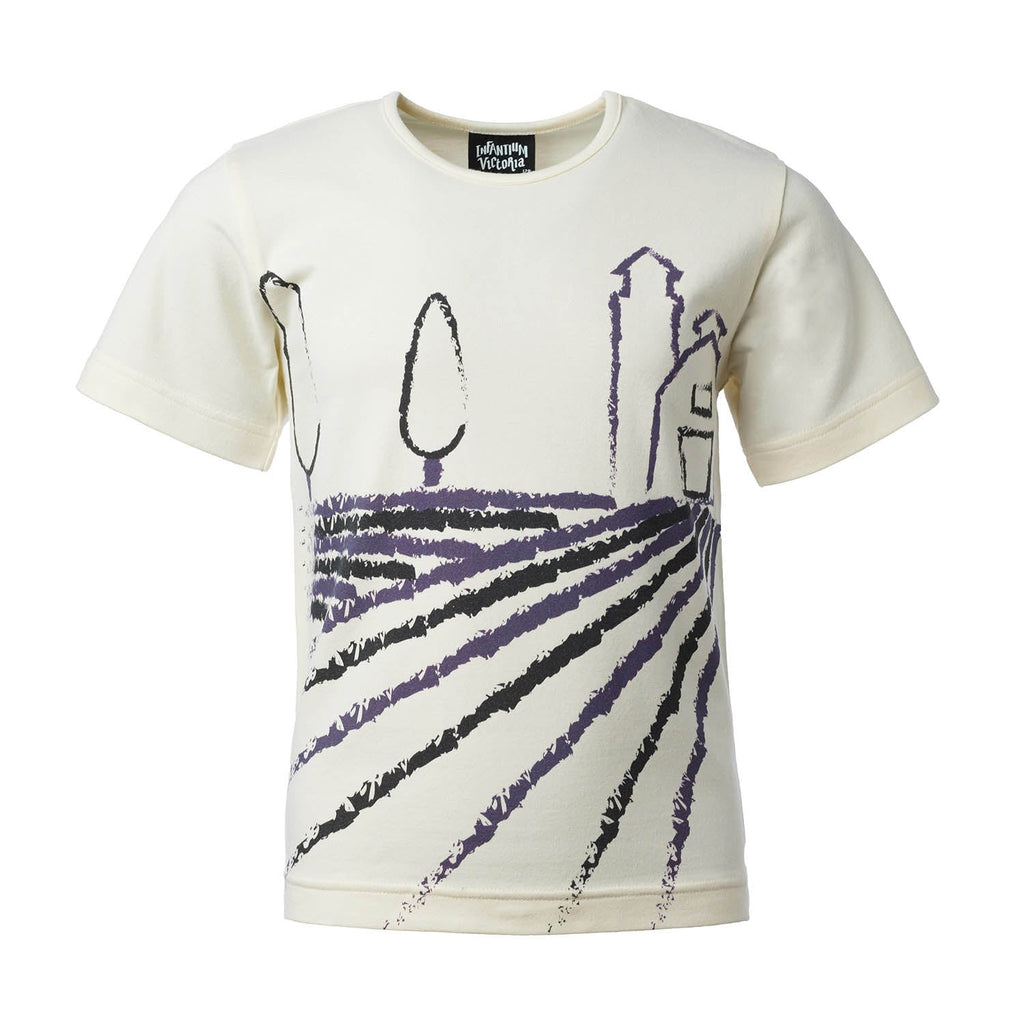 Off-White Short Sleeve T-Shirt with Toscana Print