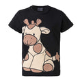 Kids Black T-Shirt with Giraffe Application