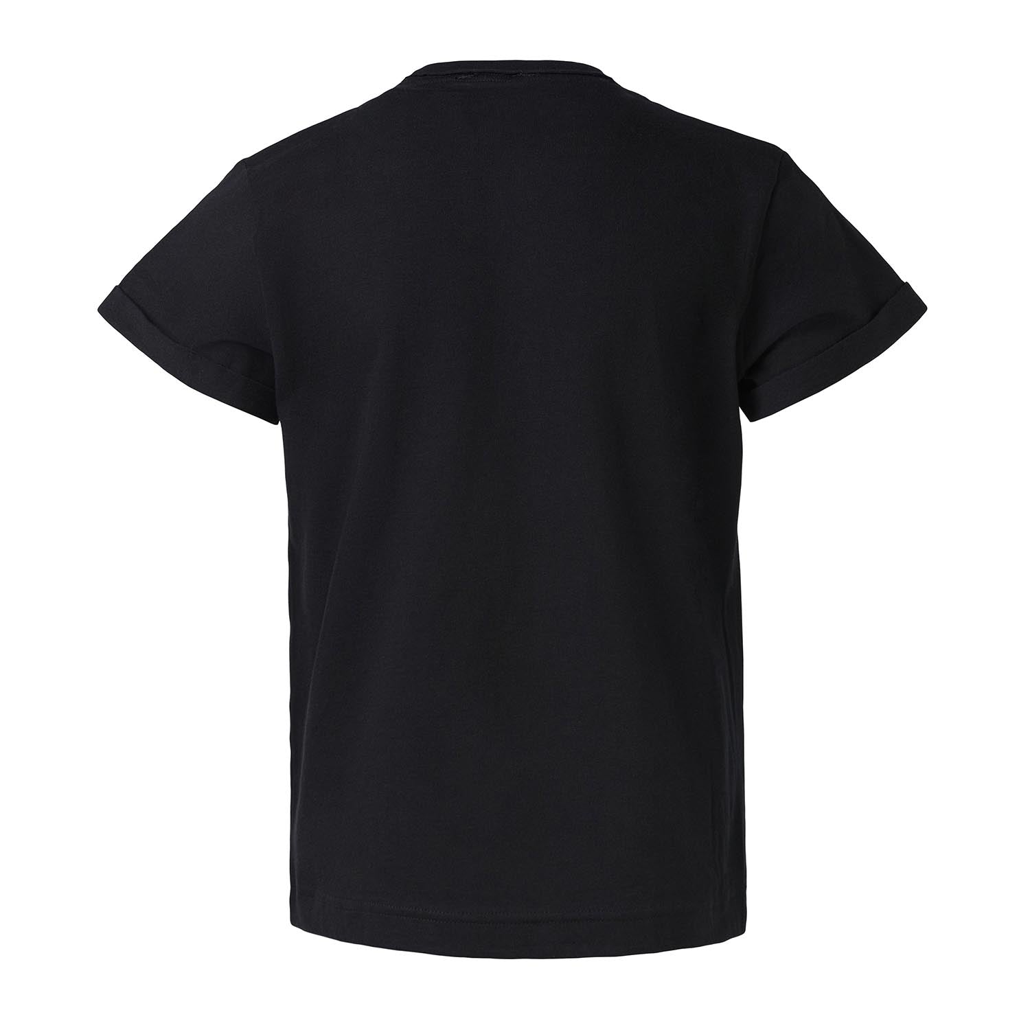 Kids Black T-Shirt with Panda Application