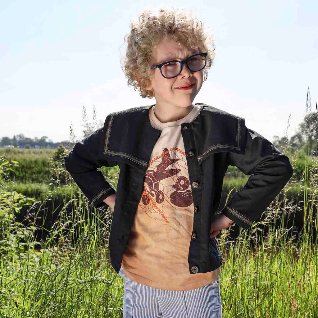 Artisanal T-Shirt Naturally Dyed with Organic Yellow Onion