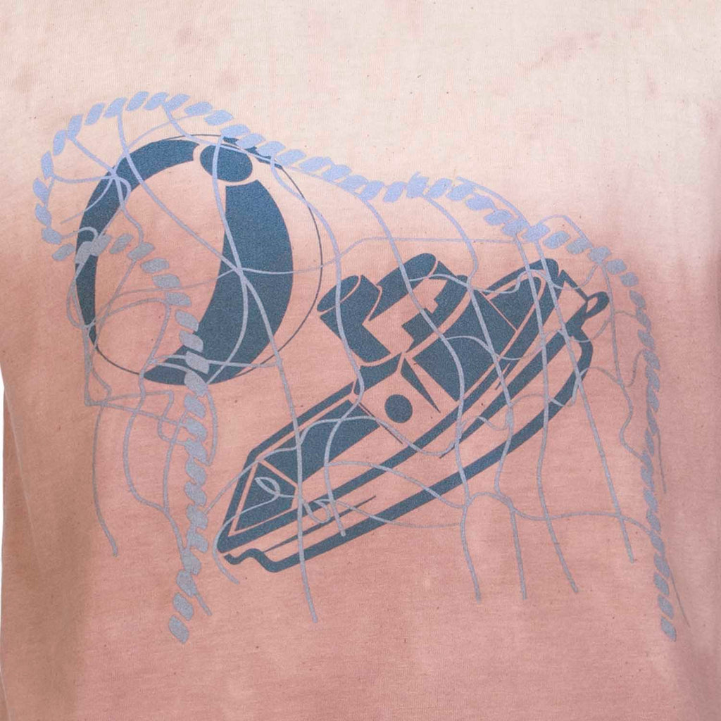 Artisanal T-Shirt Naturally Dyed with Organic Red Onion Peels