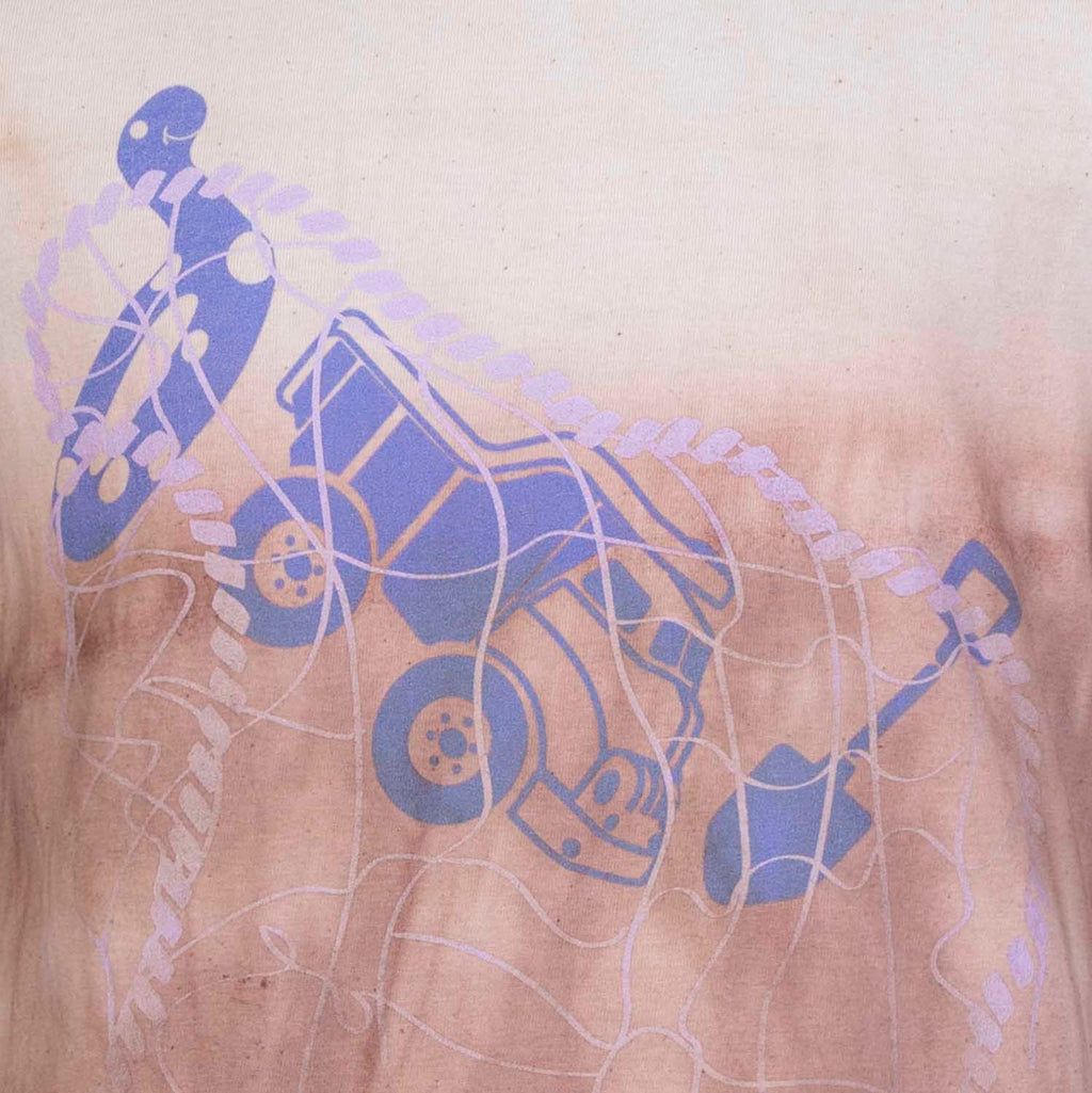 Artisanal T-Shirt Naturally Dyed with Red Onion, Organic