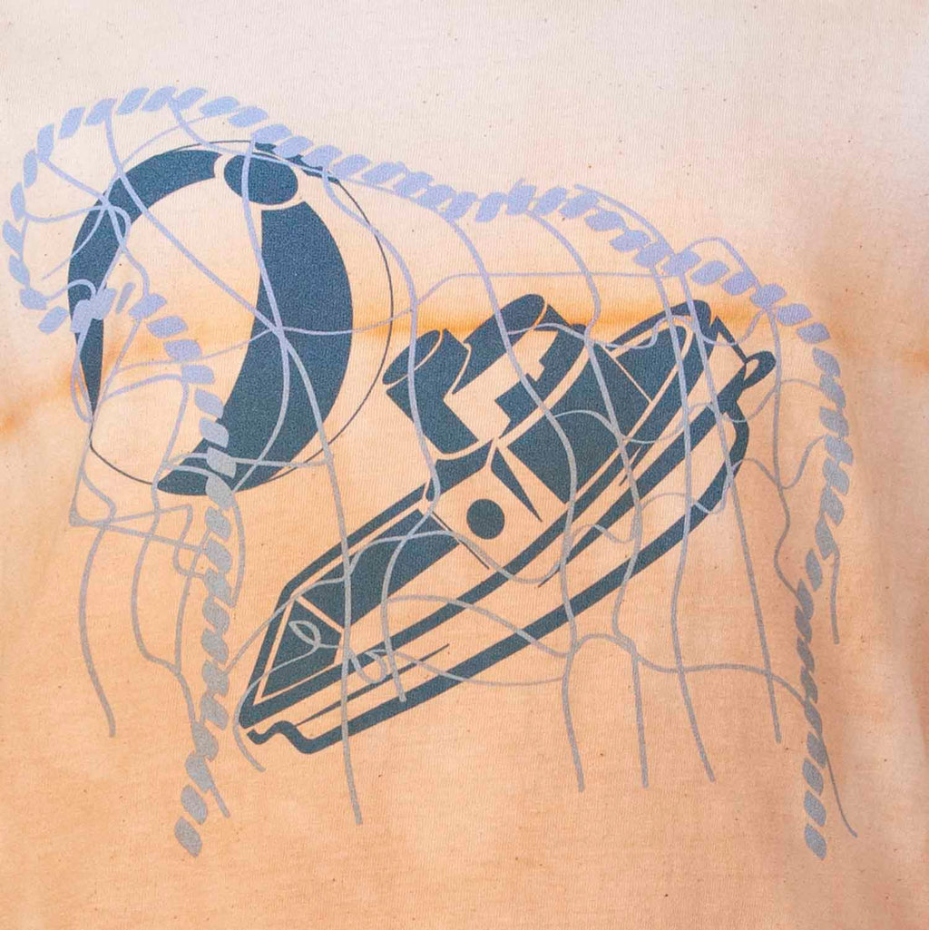 Artisanal T-Shirt Naturally Dyed with Organic Yellow Onion Peels