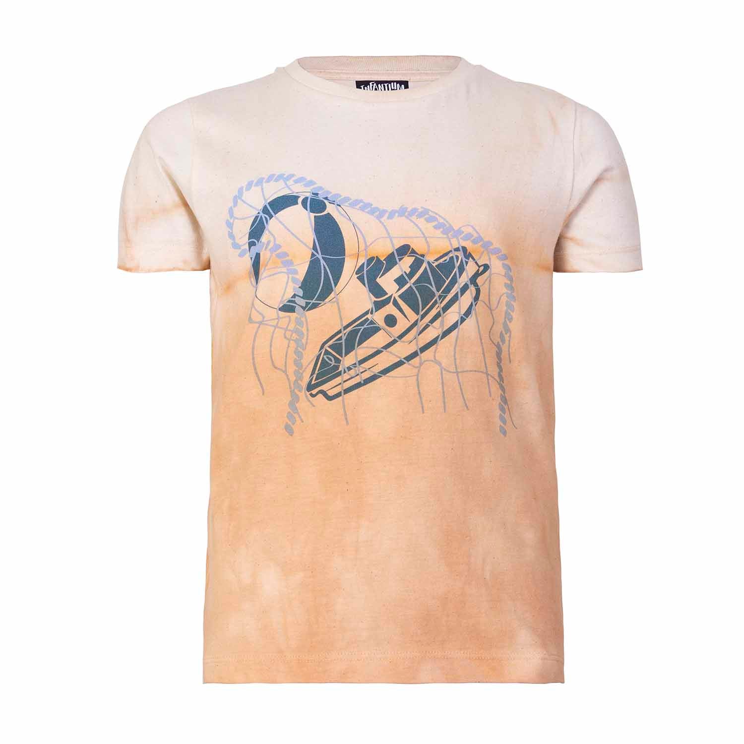 Artisanal T-Shirt Naturally Dyed with Organic Yellow Onion Peels