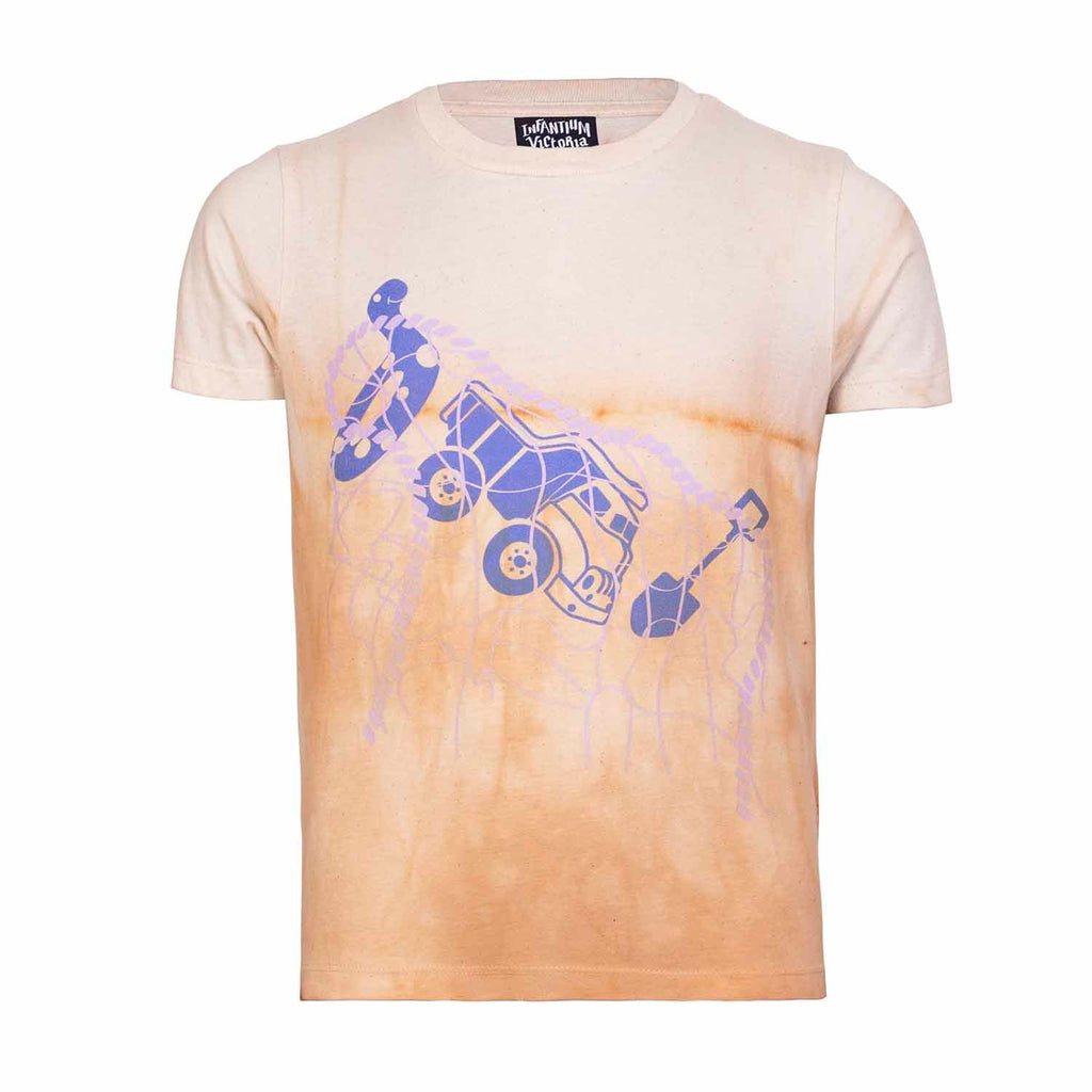 Artisanal T-Shirt Naturally Dyed with Yellow Onion, Organic