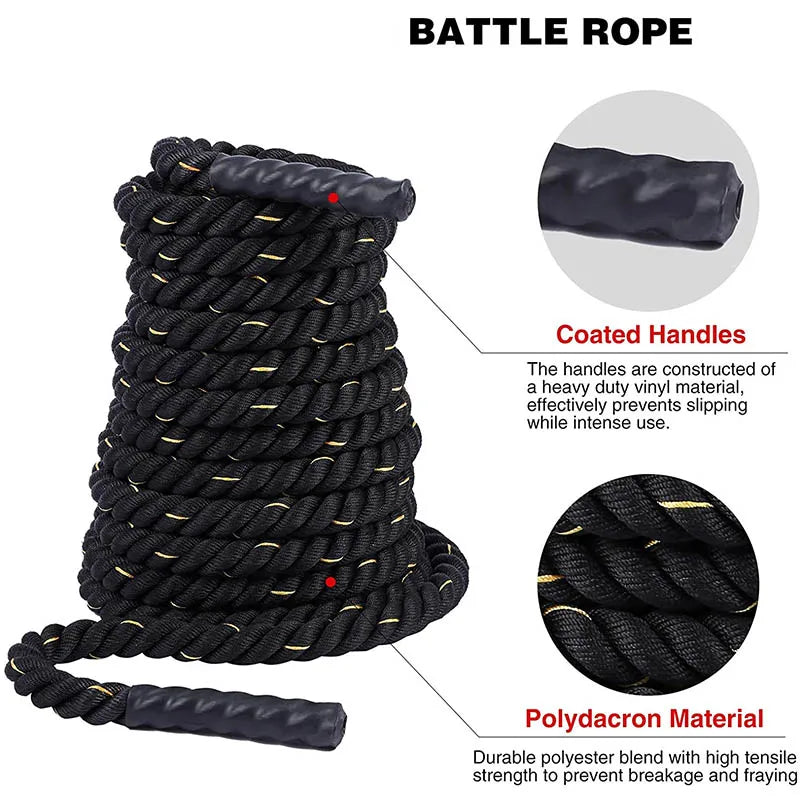 NNEOBA Power Training Battle Rope for Home Gym Workouts