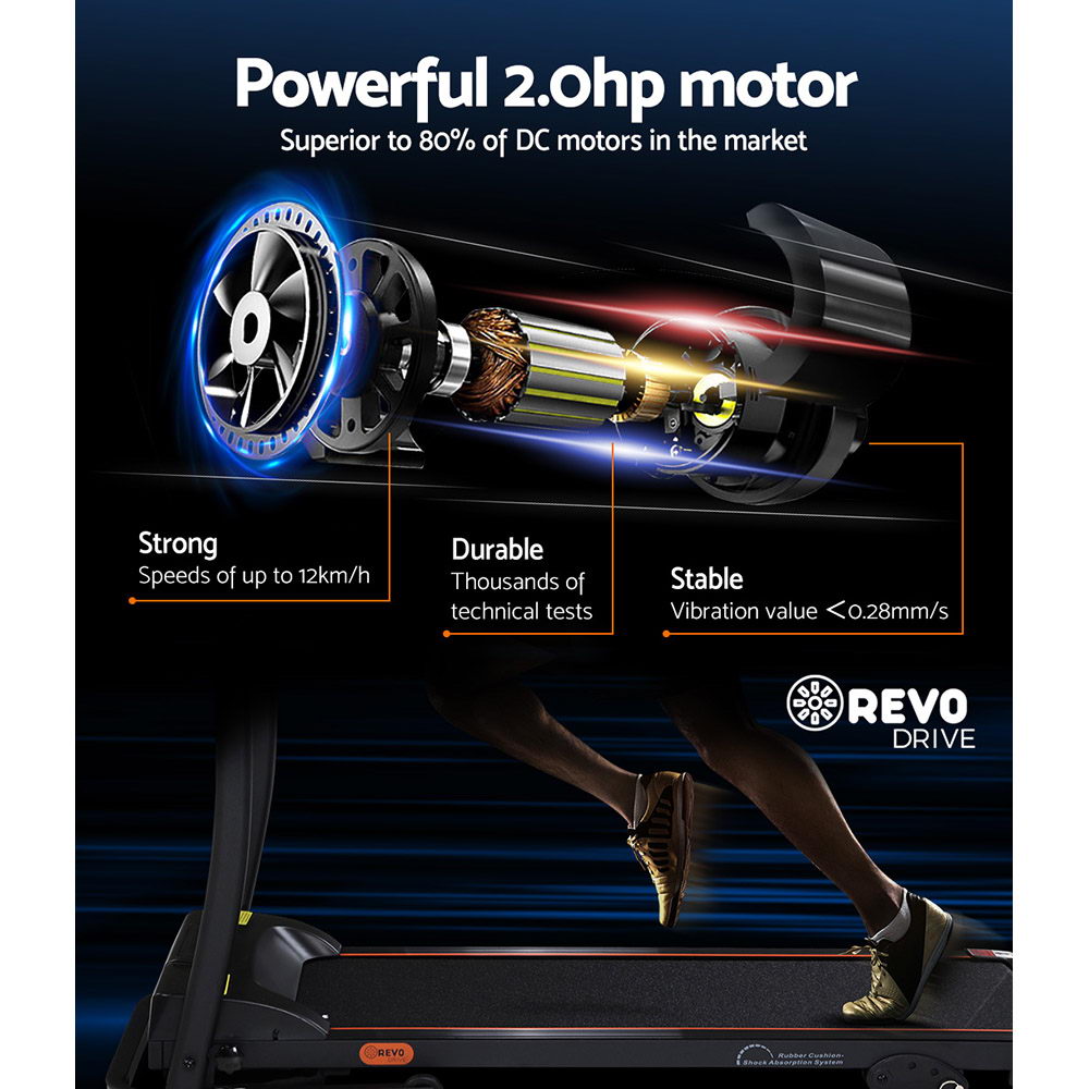 NNEDSZ Electric Treadmill Incline Home Gym Exercise Machine Fitness 400mm