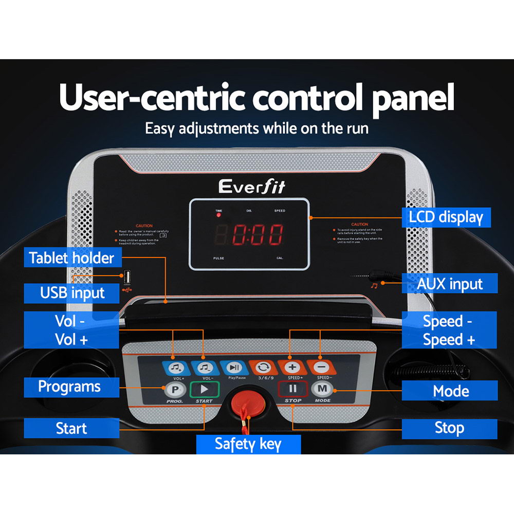 NNEDSZ Electric Treadmill Incline Home Gym Exercise Machine Fitness 400mm