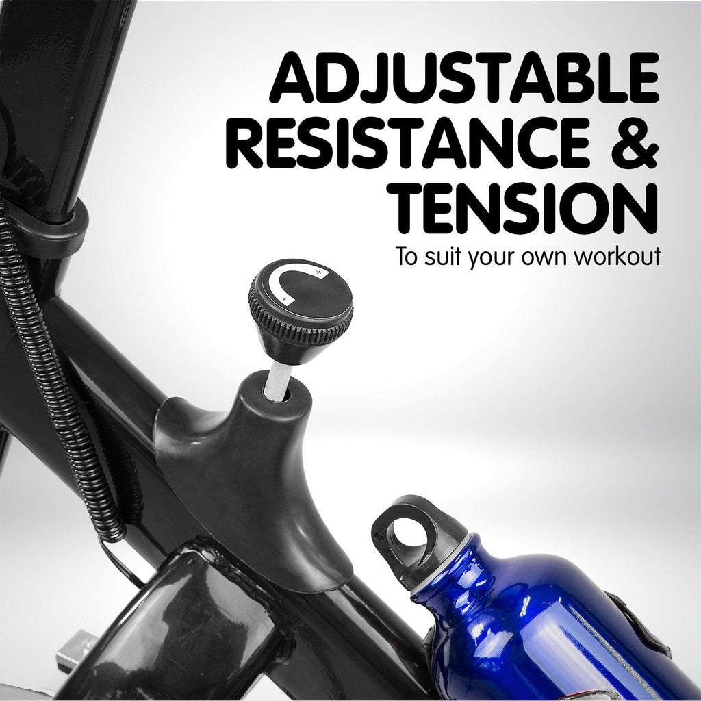 NNEDSZ Home Gym Flywheel Exercise Spin Bike - Blue