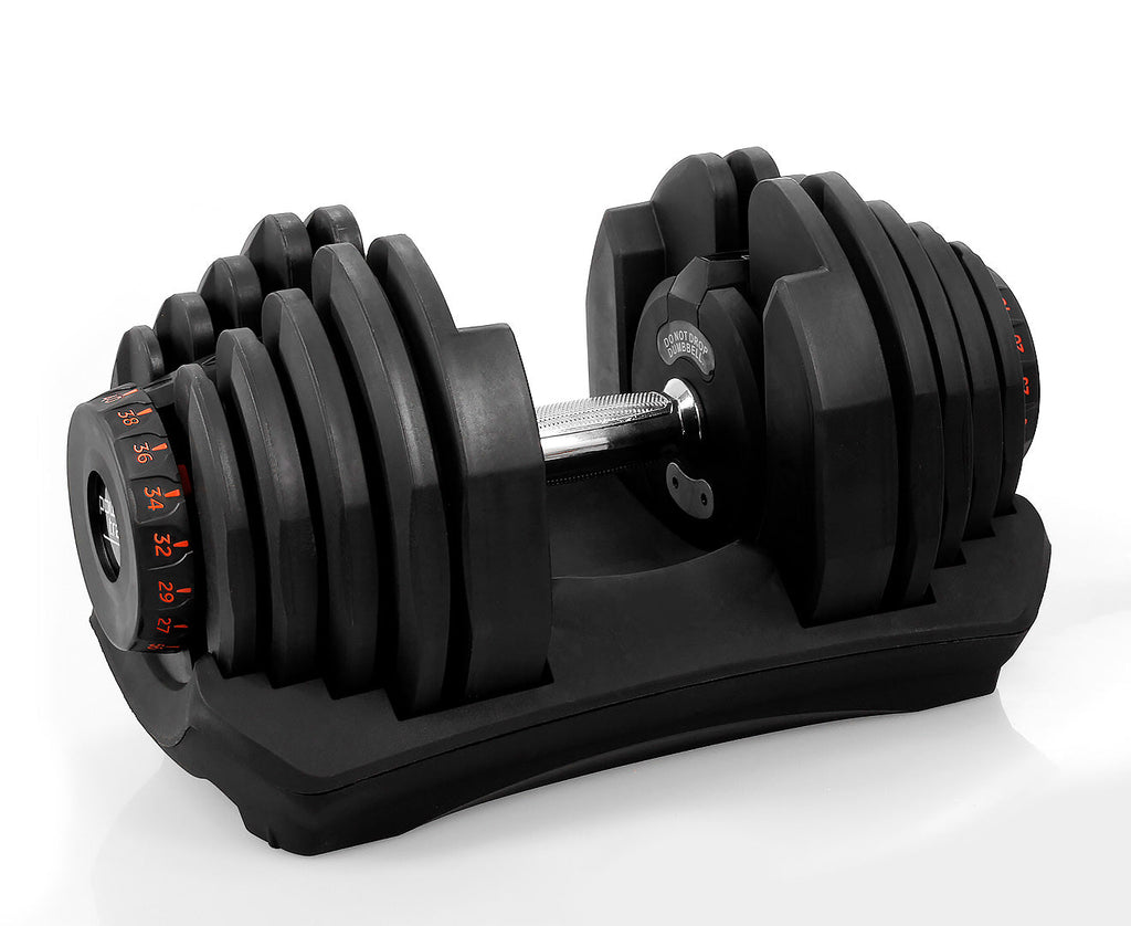 NNEDSZ Powertrain2 x 40kg Adjustable Dumbbells Home Gym Set