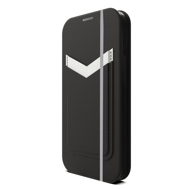 NNEDSZ EFM Miami Leather Wallet Case Armour with D3O For iPhone 13 Pro Max (6.7") - Smoke Black