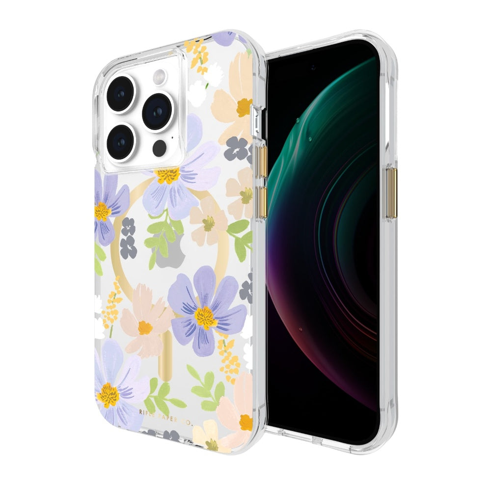 NNEDSZ Case-Mate Rifle Paper MagSafe Case For iPhone 15 Pro - Pastel Marguerite