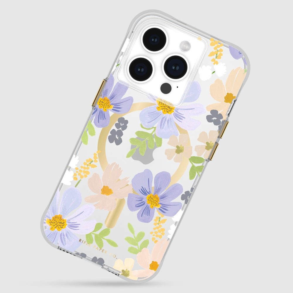 NNEDSZ Case-Mate Rifle Paper MagSafe Case For iPhone 15 Pro - Pastel Marguerite