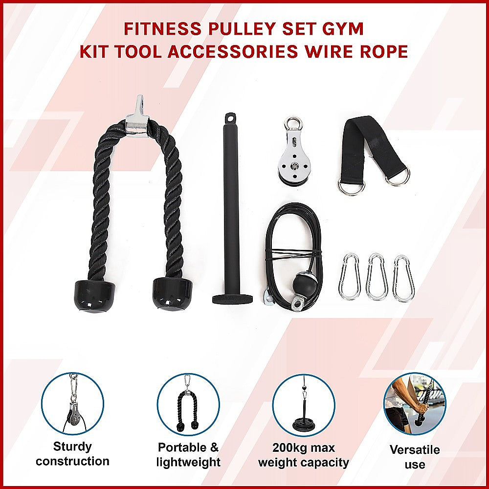 NNEDSZ Fitness Pulley Set Gym Kit Tool Accessories Wire Rope