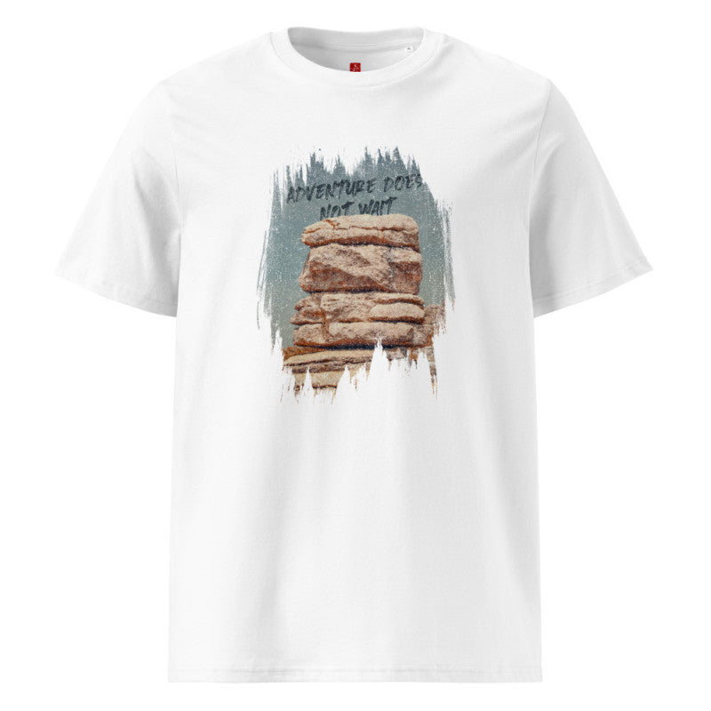 Adventure Does Not Wait - Organic Cotton T-Shirt – Rock Formation Design