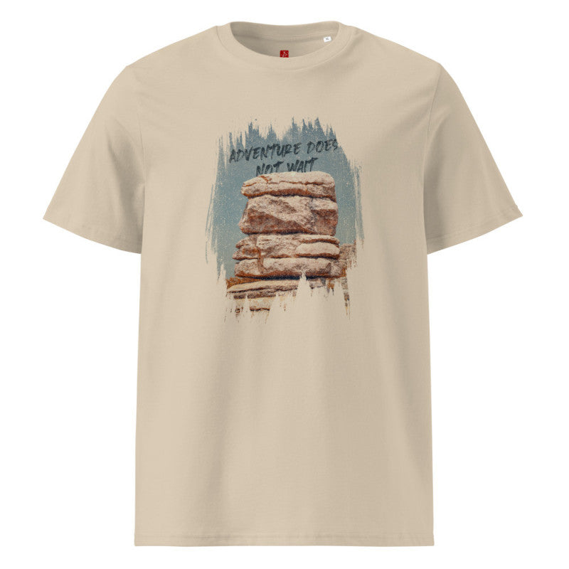 Adventure Does Not Wait - Organic Cotton T-Shirt – Rock Formation Design