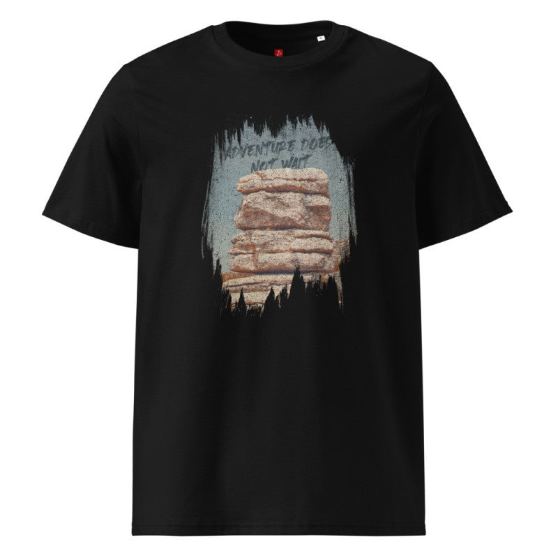 Adventure Does Not Wait - Organic Cotton T-Shirt – Rock Formation Design