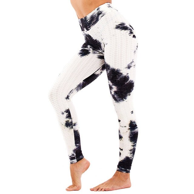 Booty Enhancing Tie-dye Print Workout Pants Gym Fitness Leggings High Waist Seamless Leggins Jogging Trousers Training Wear