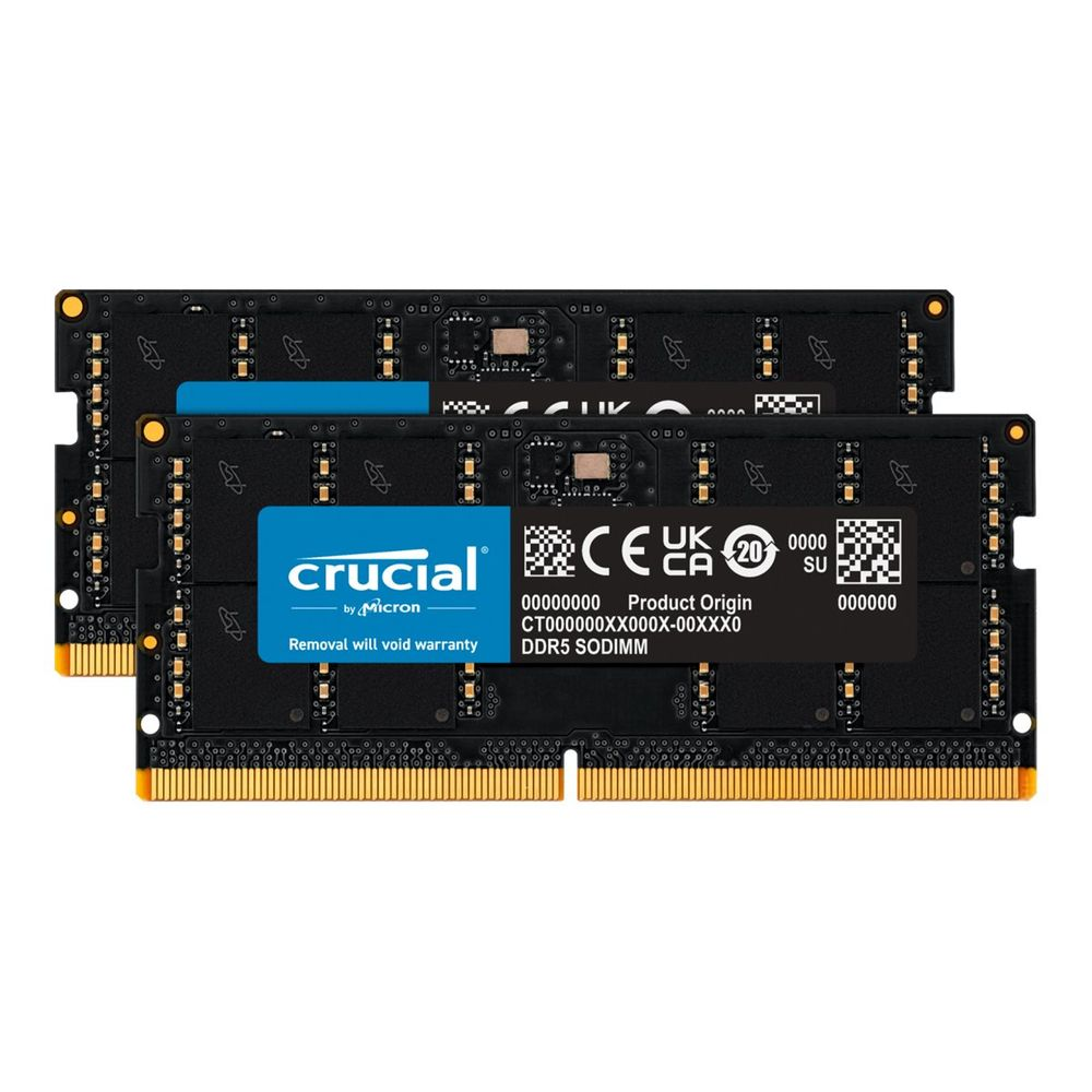 Crucial - DDR5 - kit - 96 GB_ 2 x 48 GB - SO-DIMM 262-pin - 5600 MHz / PC5-44800 (CT2K48G56C46S5) (CT2K48G56C46S5)