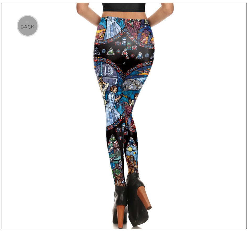 Comic Cosplay Star Wars Slim Girl's Leggings Women Digital Print Leggins Workout Fitness Pants Legging