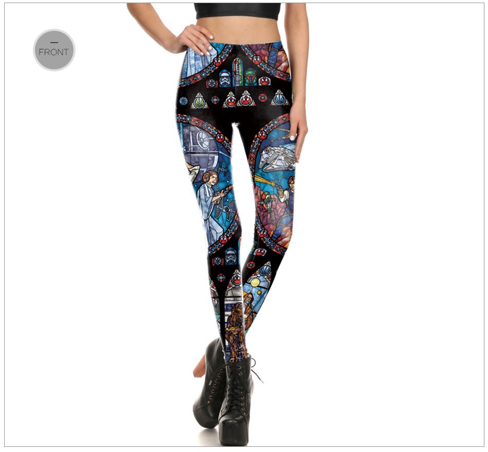 Comic Cosplay Star Wars Slim Girl's Leggings Women Digital Print Leggins Workout Fitness Pants Legging