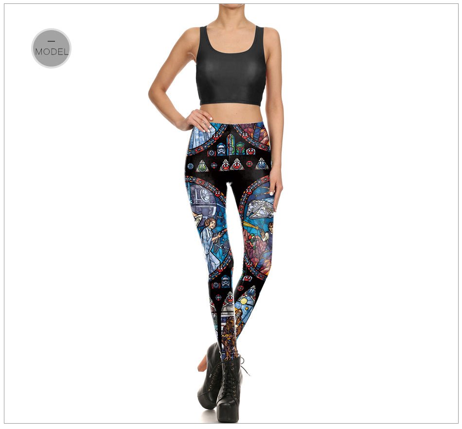 Comic Cosplay Star Wars Slim Girl's Leggings Women Digital Print Leggins Workout Fitness Pants Legging