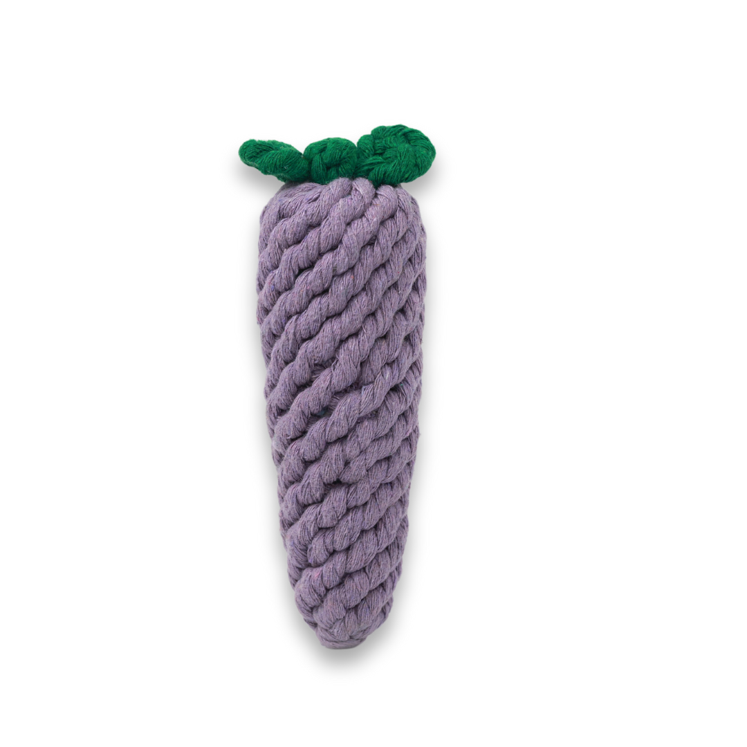 Handmade Eggplant Rope Toy