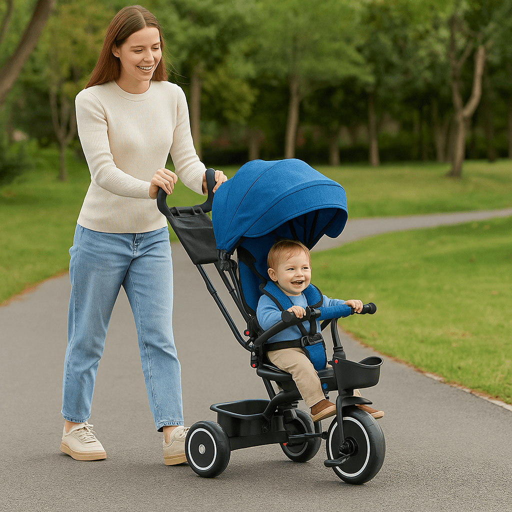 Foryourlittleone 6 in 1 Trike V3 - Blue (9 months - 5 years)