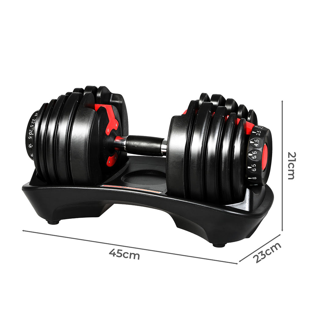 Centra 24kg Adjustable Dumbbell Set Home Gym