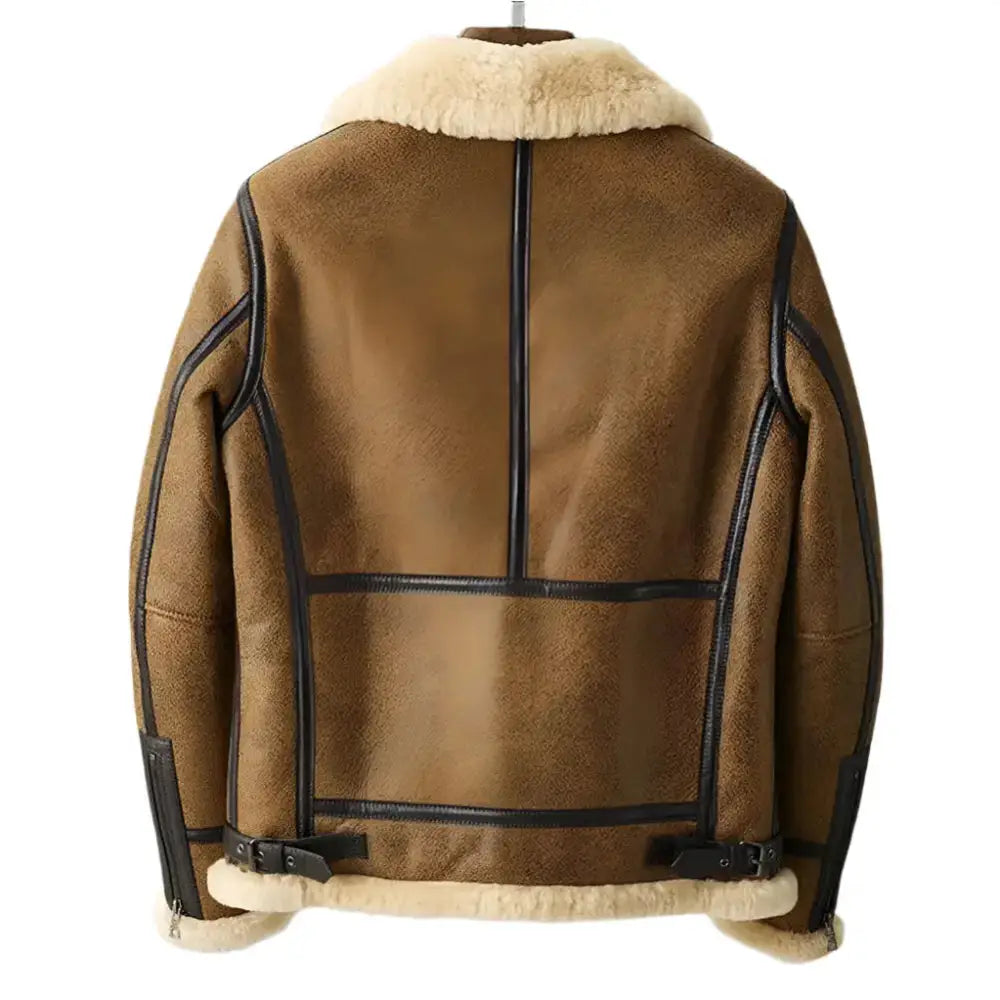 Men’s Vintage Brown Sheepskin B3 Bomber Jacket
