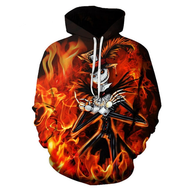 Men Women shirt/Hoodies/Tees Outerwear Halloween Gift Nightmare Before Christmas Jack 3D Print Female/male Hoody Sweatshirt