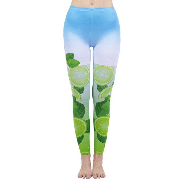 Fashion Women Legging Pink Tropics Printing With Multicolor Pattern Leggins High Elasticity Legins Fitness Pants Leggings