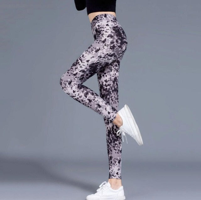 Fashion Girl Legging Spandex Aptitud Print Floral Leggings Leggins Milk Silk