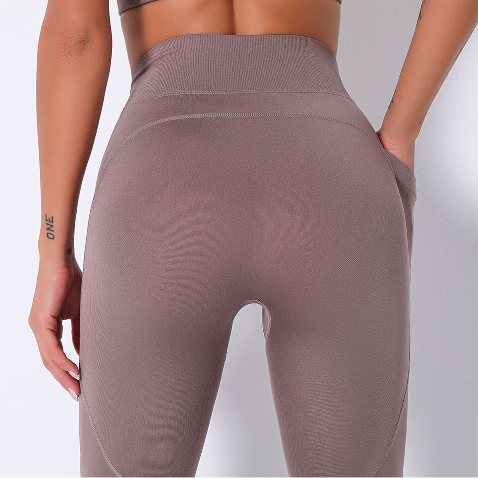 Yoga Pants with Pocket Sport Leggings Gym Sportswear Tummy Control Jogging Tights Fitness Trousers Push Up Workout Leggins