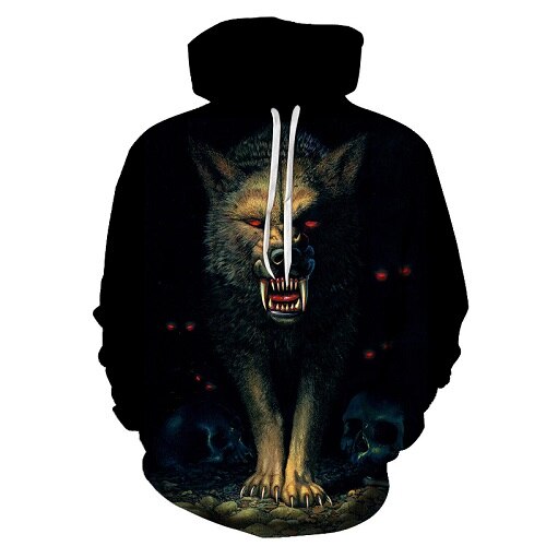 Native 3D Hoodies Men Women Sweatshirts Wolf Hoody Black Tracksuits Harajuku Pullover Streetwear Coat
